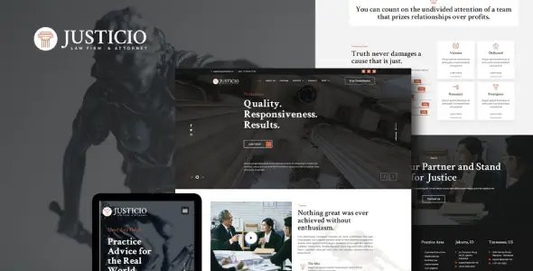 Justicio – Law Firm & Attorney Elementor Template Kit