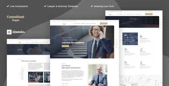 Consultants – Lawyer & Attorney Elementor Template Kits