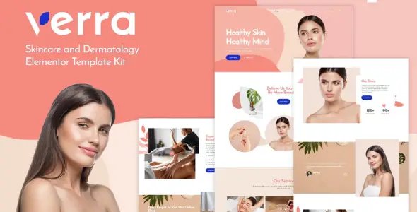 Verra – Skincare & Dermatology Elementor Template Kit