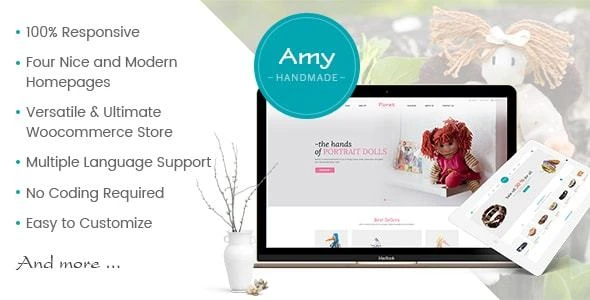 Amy Handmade – Blog and Shop WordPress Theme