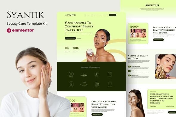 Syantik - Beauty Product Elementor Template Kit
