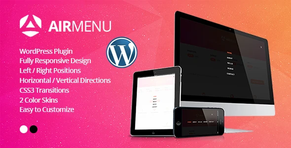 AirMenu – Responsive Fullscreen Navigation WordPress Plugin