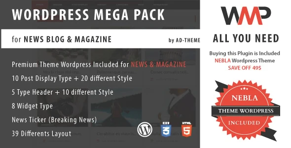 WP Mega Pack for News, Blog and Magazine – All you need