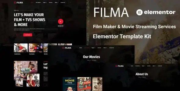 Filma – Film Maker & Movie Streaming Services Elementor Template Kit
