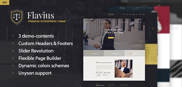 Flavius – Lawyer and Attorney WordPress Theme