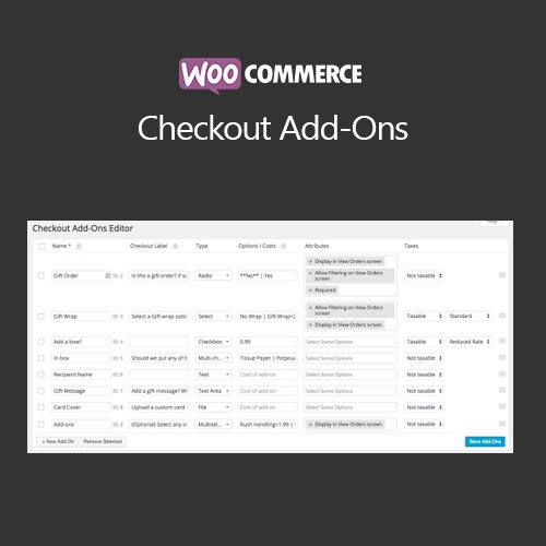 WooCommerce Checkout Add-Ons